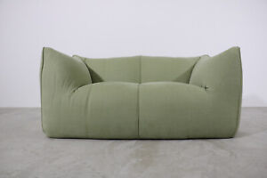 B&B Italia 2-Sitzer Sofa Modell Bambole Mario Bellini Stoff grün