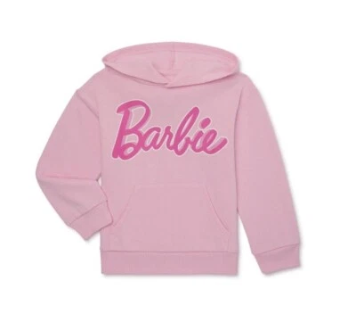 Barbie LOGO Girls Graphic Hooded Sweater Medium NEW - Image 1 of 4