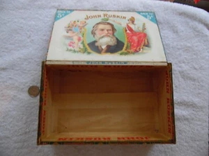 John Ruskin Cigar Box Vintage I. Lewis Cigar CO. Newark N.J. After Dinner - Picture 1 of 8