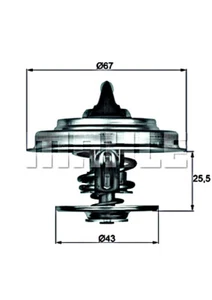 MAHLE Engine Thermostat For AUDI MERCEDES NEOPLAN RELIANT RENAULT 59-15 0609731 - Picture 1 of 1