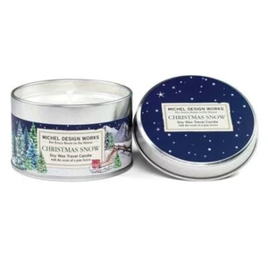 Michel Design Works Christmas Snow Scent Soy Wax Candle in Keepsake Tin Travel - Picture 1 of 1