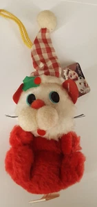 Adorno de árbol de Navidad divertido mundo vintage peluche años 80 peluche perro nuevo con etiquetas - Imagen 1 de 11