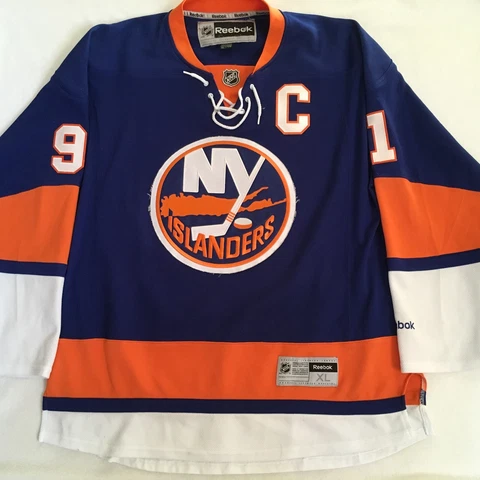 Reebok NHL New York Islanders John Tavares #91 Blue Sewn Hockey Jersey Size XL Cover