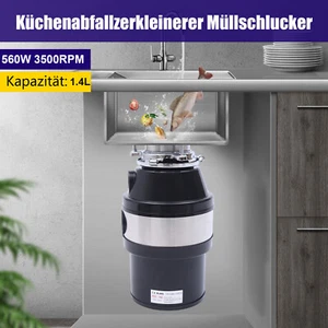 3/4HP 1400ML Kitchen Food Waste Processor Disposer Garbage Disposal Crusher New - Picture 1 of 18