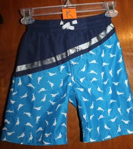 TOMMY BAHA Boys' Sz 16 SWIMMING SHORTS / TRUNKS (Multi-Color Stripe) NEW W/ TAGS - Picture 1 of 2