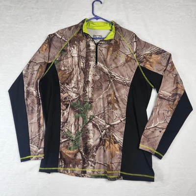 Realtree Scent Factor 1/4 Zip Camo Pullover Mens XL Extra Large Camping Hunting - Image 1 of 4