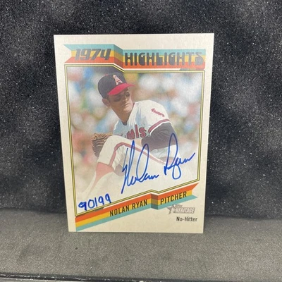 Autógrafo Topps Heritage High Nolan Ryan 1974 Highlights 2023 #90/99 Foto 1 de 2