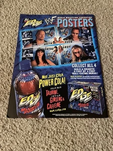 Vintage 2000 RC EDGE COLA WWF Poster Print Ad THE ROCK STONE COLD AUSTIN CHYNA - Picture 1 of 1