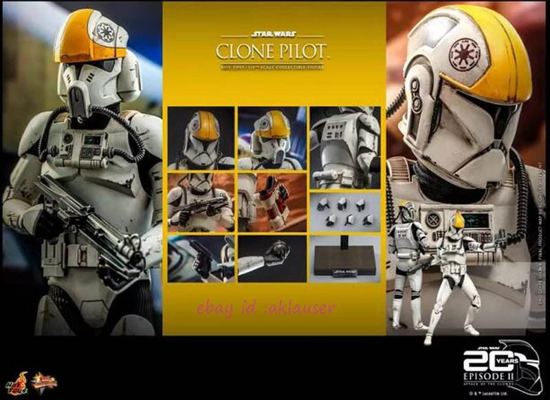 Hot Toys 1/6 Mms648 Star Wars Ii: Attack Of The Clones Clone Pilot Action Figure - Image 1 of 4