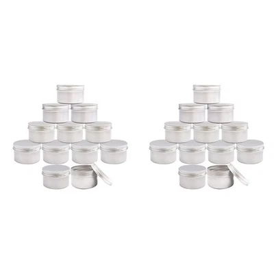 24Pcs 4Oz Metal Candle Tins for DIY Candle Making, Metal Tins with Screw8982 - Image 1 of 4