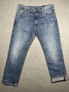 Vince Jeans Para Hombres 31 Azul Denim Pierna Recta Hecho en EE. UU. Tela Japonesa - Imagen 1 de 14