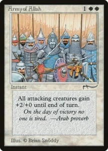 LRUSH ENGLISH Army of Allah (V.2) Front NM Back NM- MTG Magic Arabian Nights - Bild 1 von 1