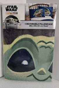 1 Reversible Star Wars Mandalorian PillowCase NEW 20in x 30in - Picture 1 of 4