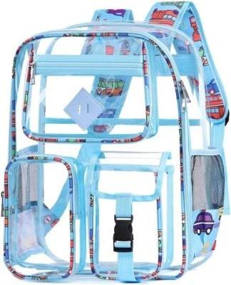 Mochila Transparente Hombre y Mujer con Gran Capacidad Patrón Graffiti PVC Foto 1 de 4