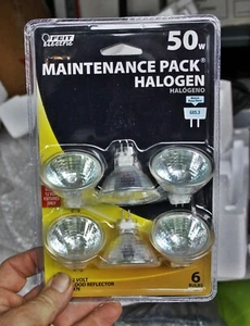 6 pack FEIT Electric 50 Watt Enhance flood reflector Light EXN GU5.3 - Picture 1 of 1