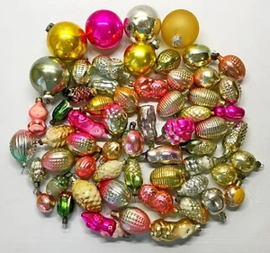 Set 60 pcs Soviet Vintage glass Christmas tree Ornament - USSR decoration №1018 - Picture 1 of 11
