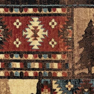 Home Dynamix Buffalo Bear Area Rug, 1'10"x6'10", Brown/ Red, Rectangular - Picture 1 of 5