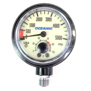 Oceanic 5000 PSI SPG Submersible Pressure Gauge + Thermometer 5,000 Scuba #5249 - Picture 1 of 8