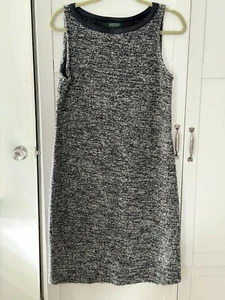 LAUREN Ralph Lauren Women Sz Large Petite Sleeveless Boat Neck Tweed Shift Dress - Picture 1 of 5