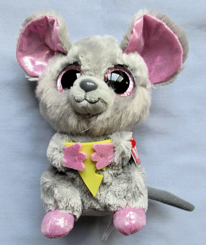 SQUEAKER the MOUSE with Cheese Ty 6 " Beanie Boos - NEW with MINT TAGS - Image 1 of 1