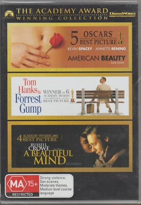 American Beauty / Forrest Gump / Beautiful Mind DVD - NEW SEALED - Free Post -R4 - image 1 of 2
