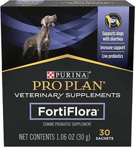Purina Fortiflora Probiotics for Dogs, Pro Plan Veterinary Supplements Powder 