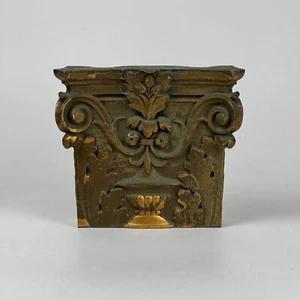 Vintage Solid Bronze Ornate Corinthian Capital, Architectural Salvage - Picture 1 of 9