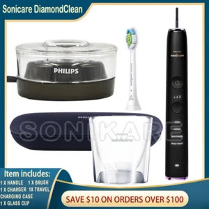 Philips Sonicare DiamondClean 9300 HX992B Electric Toothbrush Set, Black, No Box - Picture 1 of 6