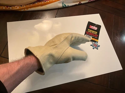 Guantes aislantes de cuero premium, talla XL se adapta a manos grandes Foto 1 de 4