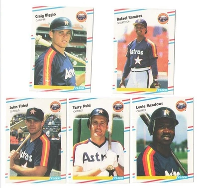 1988 Fleer Update - HOUSTON ASTROS Team Set w/ Craig Biggio - Image 1 of 4