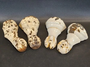 Lot of 4 Vintage Cast Iron Feet for Antique Claw Foot Bath Tub - Picture 1 of 10