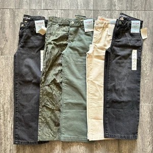 Cat & Jack Jean & Pants Bundle Of 5 Girls Sz 6/7 Wide Leg Cargo Adjustable Waist - Picture 1 of 14