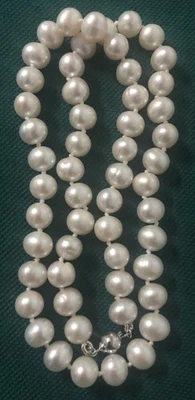 echte Perlenkette 46 cm Silberverschluss 925 - Bild 1 von 4