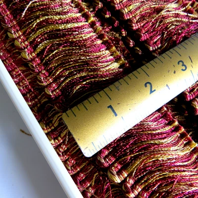 CONSO 2" Brush Fringe  Bolt 24 yards Upholstery  Rayon Auburn/gold - Image 1 of 4