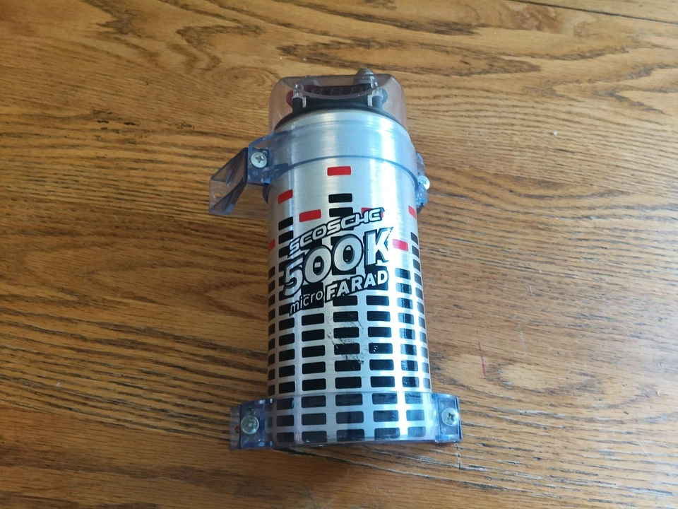 Scosche 500k Micro Farad Audio Capacitor For 94-04 Mustang GT Aa7320 Foto 1 de 1