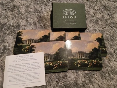 Vintage Jason Coasters (6) The White House 1914 John Ross Key Cork Back Boxed - Image 1 of 4