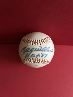 Chicago Cubs 1987 béisbol jardinero de la corte Billy Williams béisbol autografiado. Foto 1 de 3