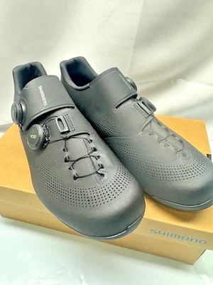 Zapato de ciclismo Shimano RC7 para hombre-SH-RC907-ancho talla grande 10,5-NEGRO*Nuevo Foto 1 de 4