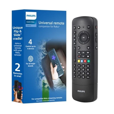 Philips Universal Companion Remote Control for Samsung, Vizio, LG, Sony, , Ap... - Image 1 of 4