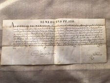 1728 Breve di Papa Benedetto XIII (Pergamena - Vellum - Pergament)