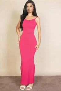 Ribbed Mermaid Hem Camisole Maxi Dress - Picture 1 of 5