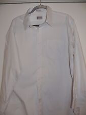 Tweeds and Weeds California Men's White Dress Shirt Pinpoint Oxford XL 17.5
