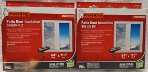 Lot of 2 Frost King Patio Door Insulation Shrink Kit 84" Wide x 110"Tall V76 - Picture 1 of 2