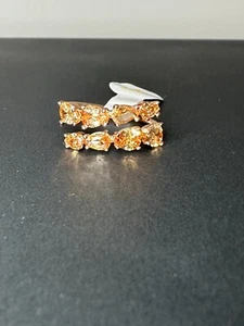 Fizz Bomb Party Ring Getting Inspired Yellow Topaz & Rose Gold- NEW - Picture 1 of 5