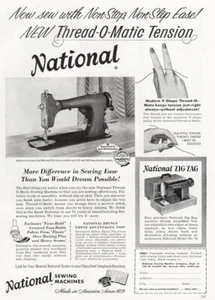 1953 National Sewing Machines: Thread O Matic Tension Vintage Print Ad - Picture 1 of 1