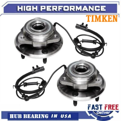 Set of TIMKEN Front Wheel Bearing & Hub for 2007 2008-2010 Jeep Wrangler w/ABS - Image 1 of 4