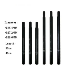 Tubo de aleación de aluminio para asiento de bicicleta poste de asiento de bicicleta montaje ciclismo 35 cm/45 cm negro - Imagen 1 de 8