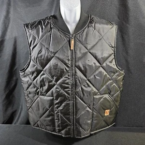 Vintage Bern Stepp Puffer Weste Full Zip Schwarz Herren Xl - Bild 1 von 10