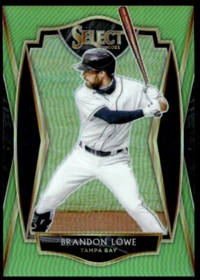 2021 Panini Select Prizm GREEN Brandon Lowe /99 Tampa Bay Rays #150 R4 - Image 1 of 2