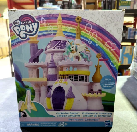 My Little Pony Castle Playset with Princess Celestia Figure damaged Box Cover